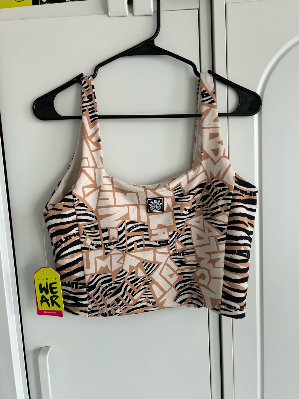 Zumba Wildbeat Z lift crop tank with shelf bra